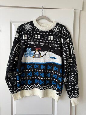 Roody Originals Microsoft Winget Ugly Christmas Sweater M - winget install cheer
